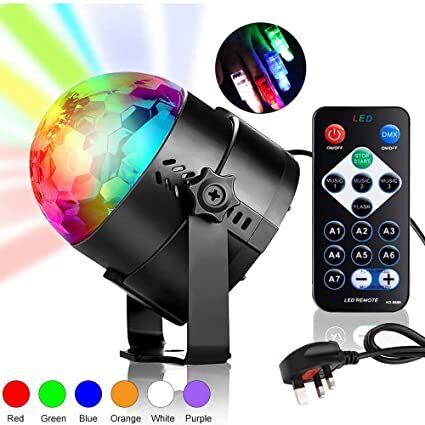Luditek Sound Activated Party Lights with Remote DJ Lighting