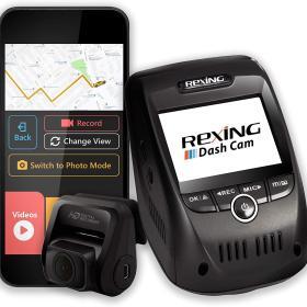 Rexing V1P Pro Dual 1080p Dash Cam with Wi-Fi & GPS