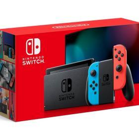 Nintendo Switch with Neon Blue and Neon Red Joy‑Con