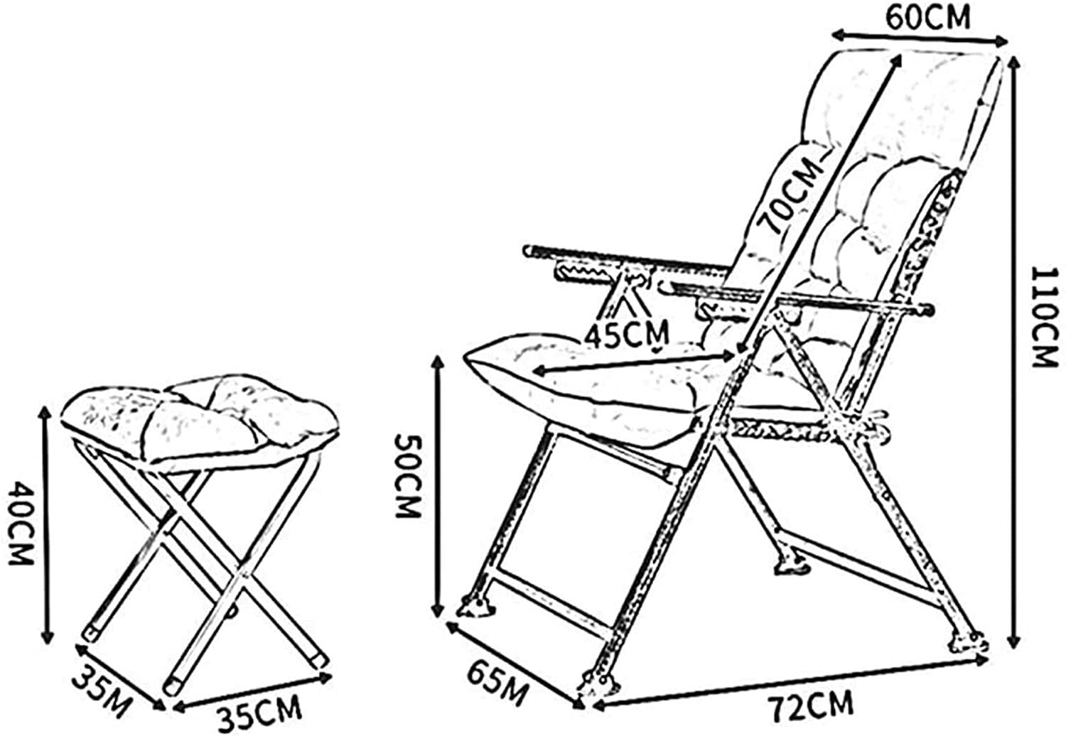 XZGDEN Lightweight Portable Folding Deck Chair – Red - Image 2