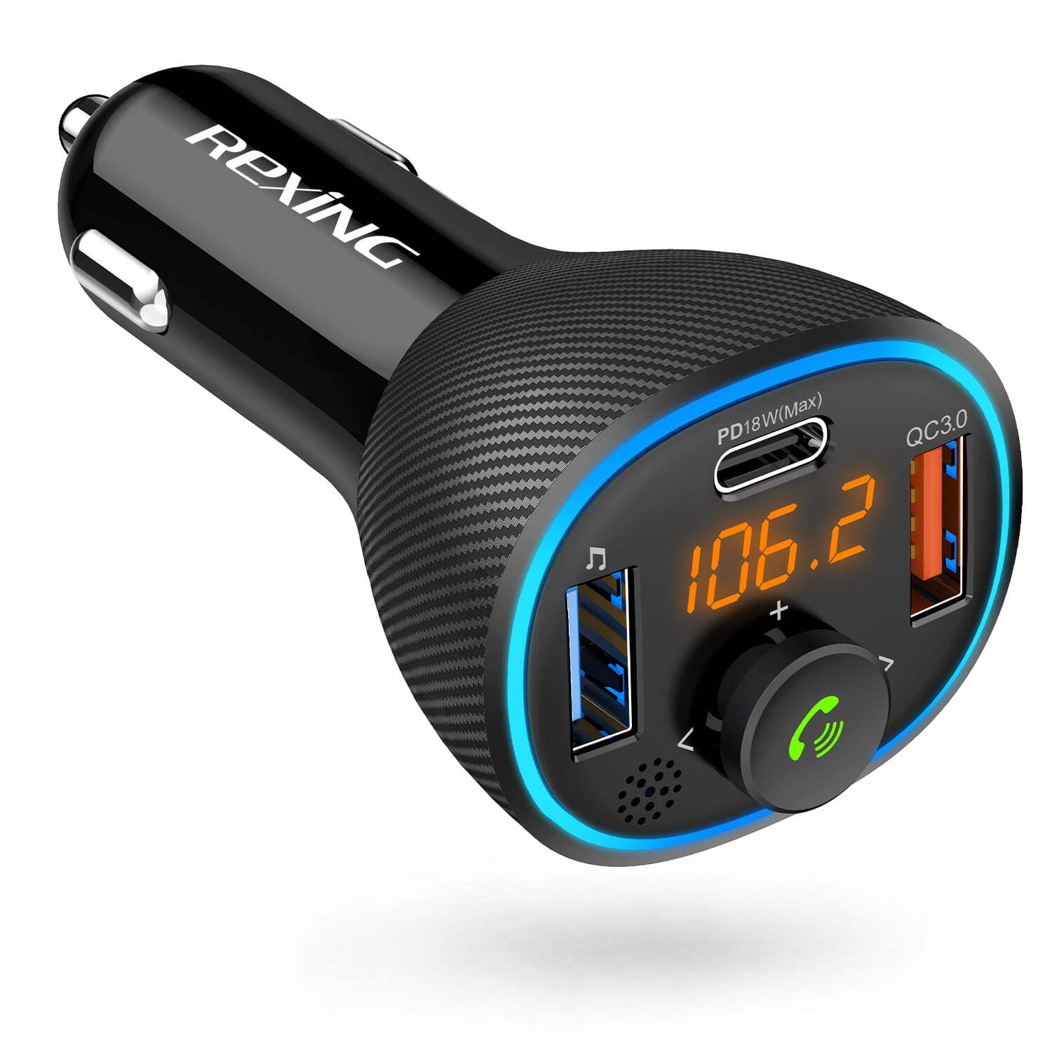 Rexing FM3 Bluetooth 5.0 FM Transmitter Car Charger