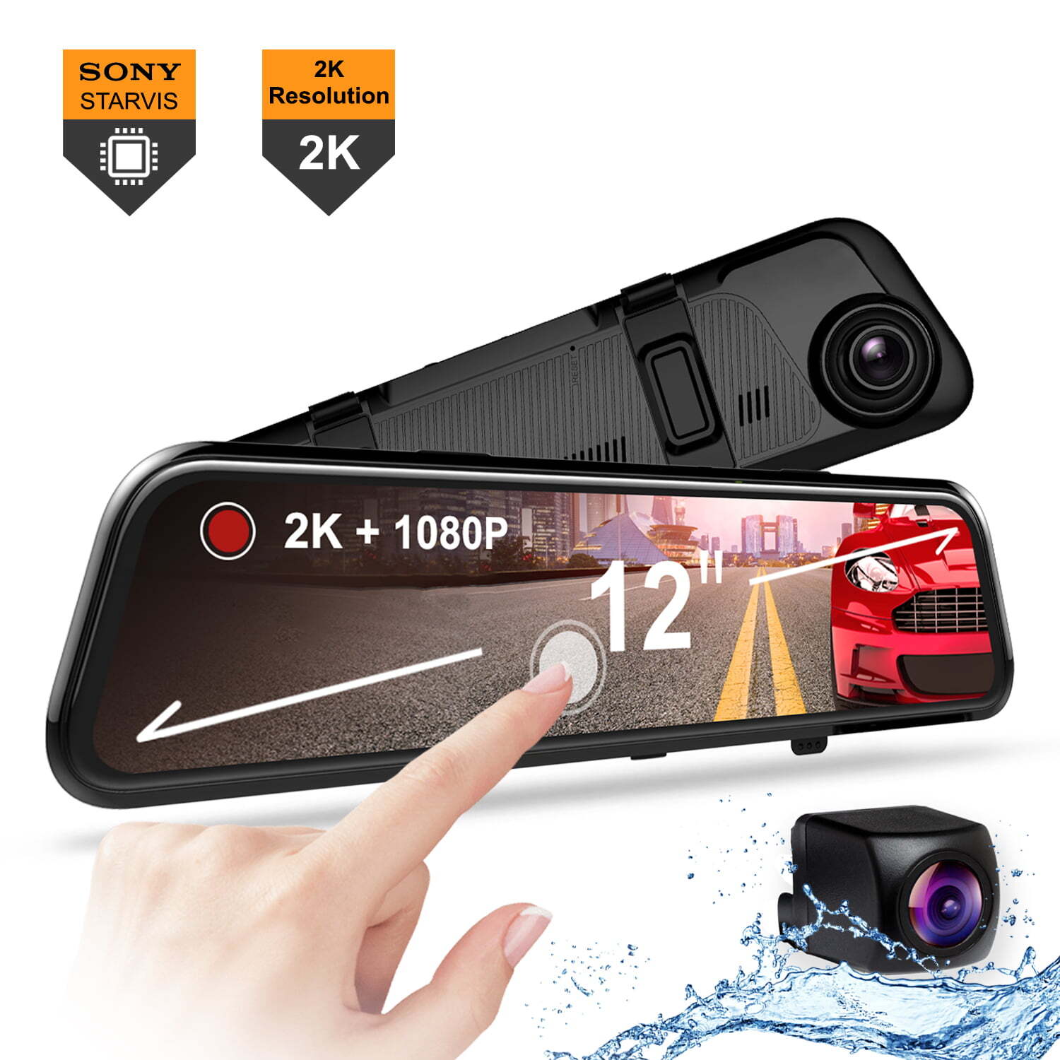 Rexing M1 Pro 2K Dual Mirror Dash Cam