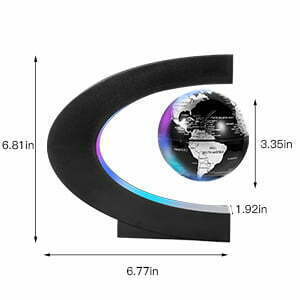 Floating World Map Globe with C-Shaped Base - Image 3