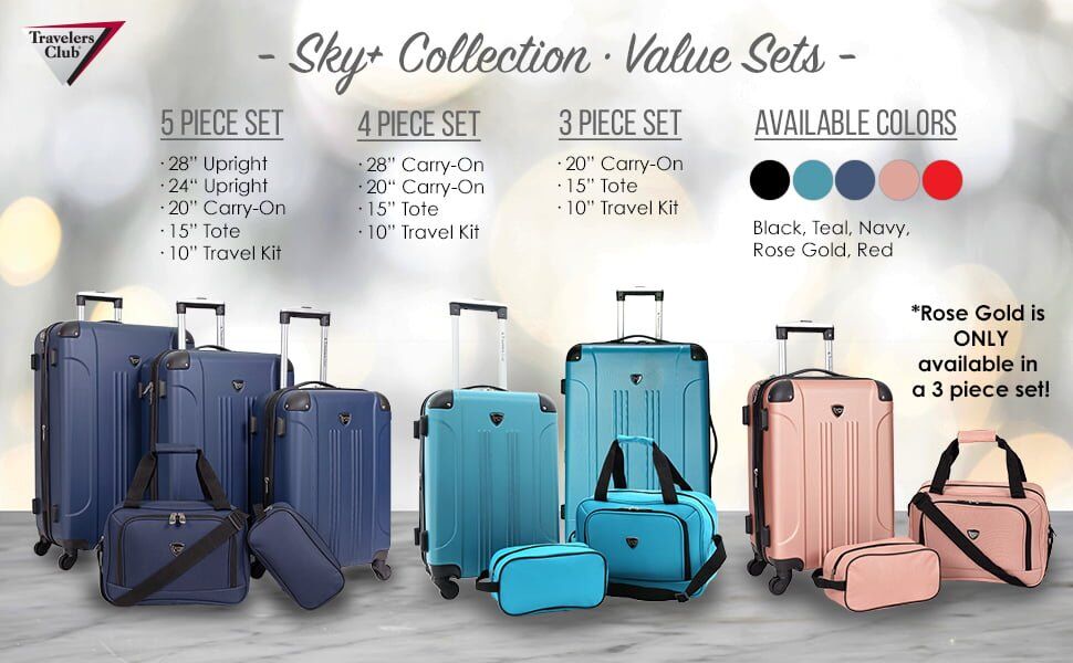 Travelers Club Chicago Hardside Spinner Luggage Set - Image 5