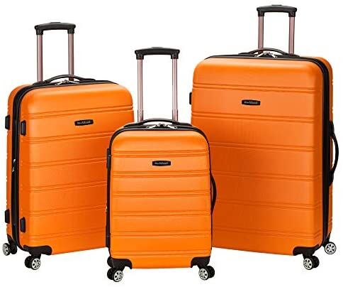 Rockland Melbourne Lightweight Expandable Hardside Spinner Wheel Luggage – Pink - Image 2