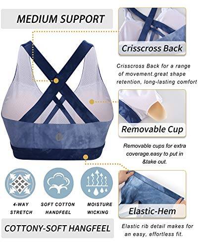 RUNNING GIRL Criss-Cross Back Medium-Support Sports Bra - Image 6