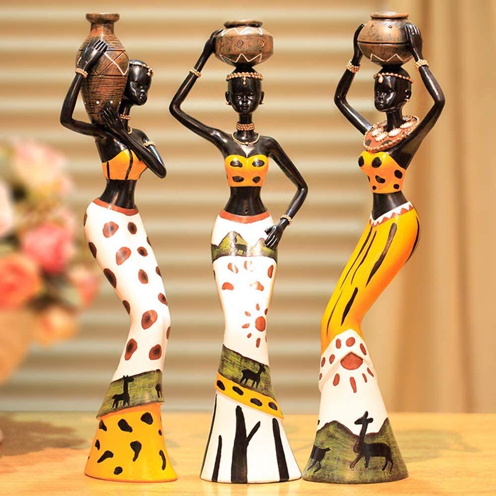 Rayberro 3 Pack African Women Sculpture - Image 5