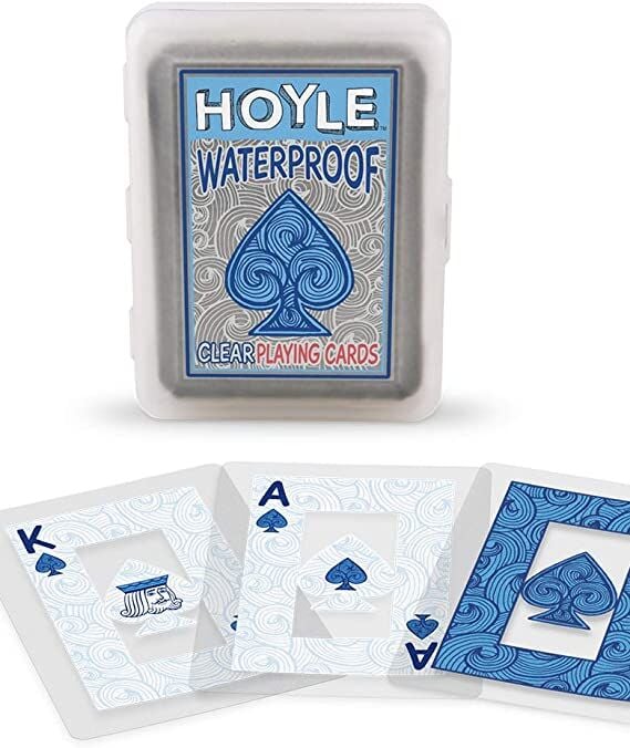 Hoyle Waterproof Playing Cards, Clear, 1 Deck