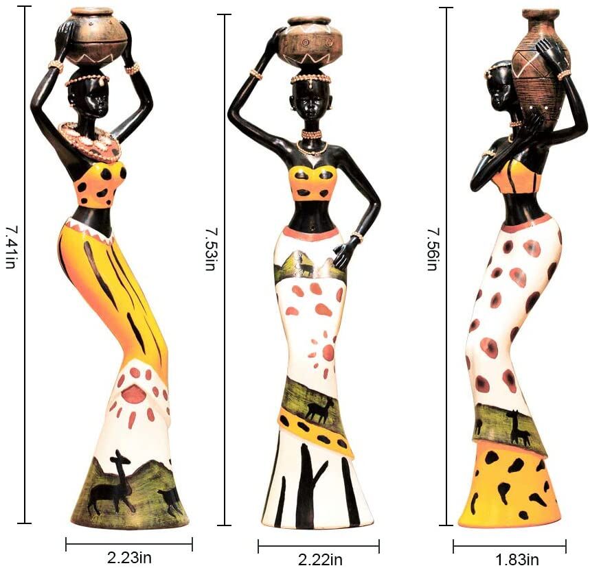 Rayberro 3 Pack African Women Sculpture - Image 2