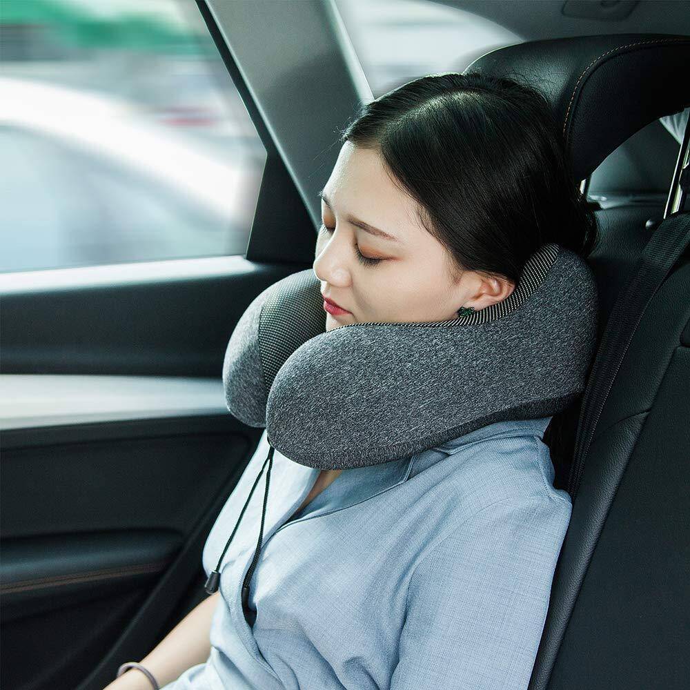 MLVOC Memory Foam Travel Neck Pillow with Eye Mask - Image 6