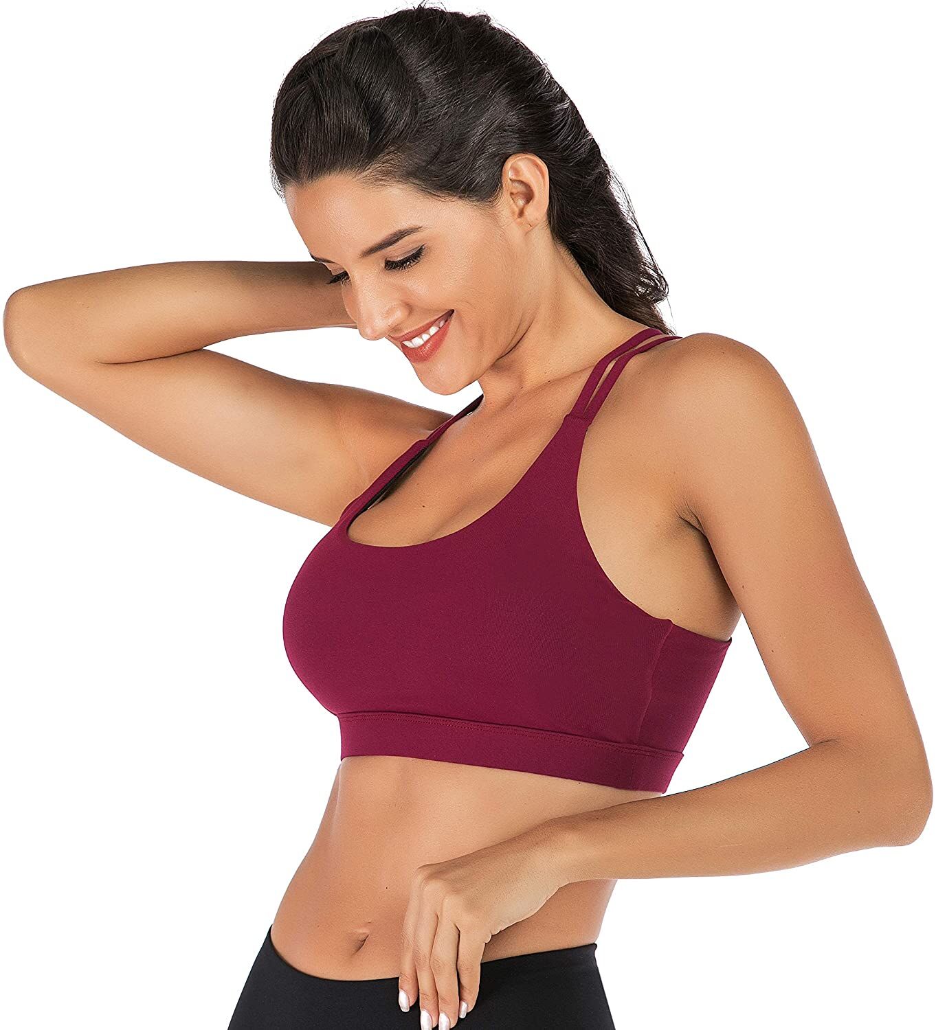 RUNNING GIRL Criss-Cross Back Medium-Support Sports Bra - Image 3