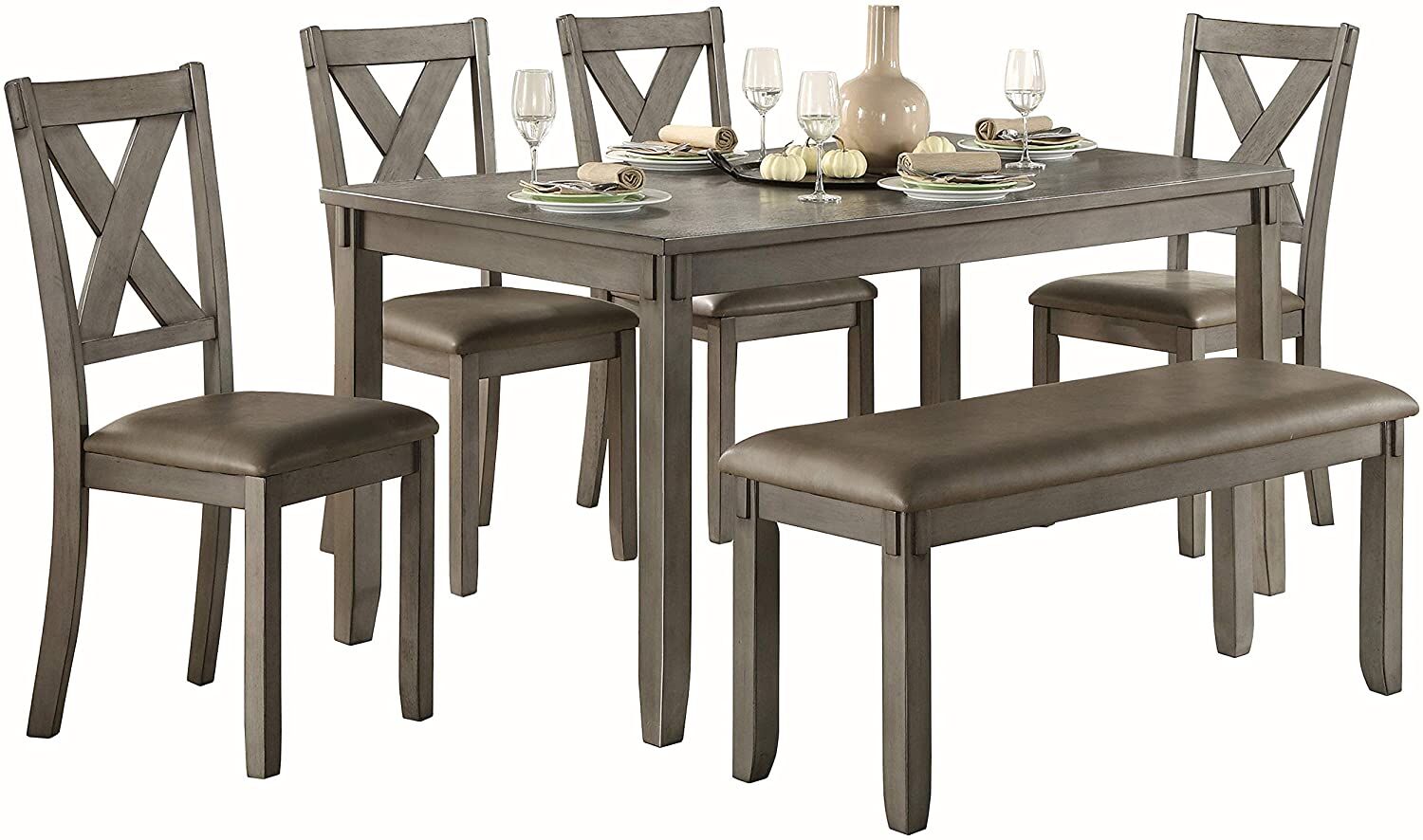 Lexicon Brielle 6-Piece Kitchen Dining Table Set - Image 2