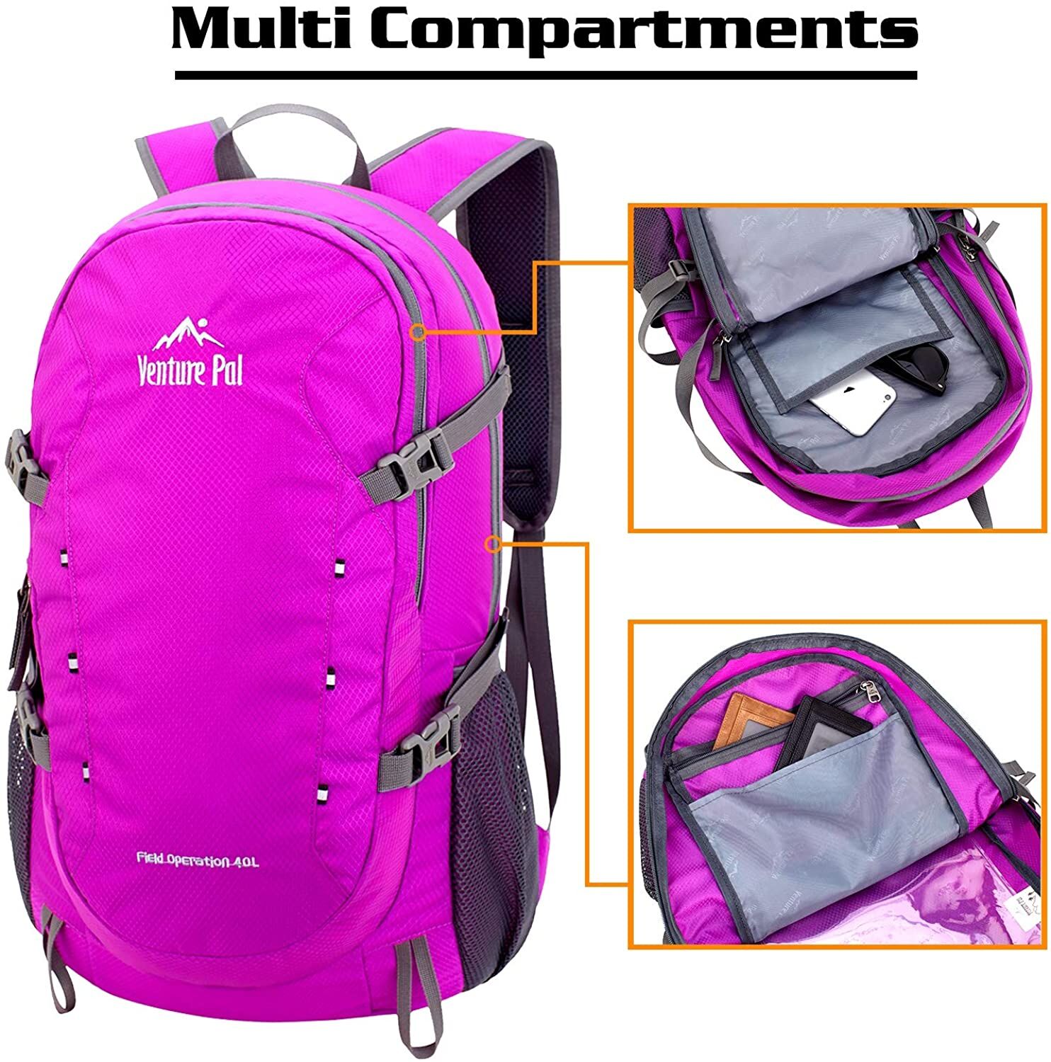 Venture Pal 40L Lightweight Packable Hiking Backpack - Image 4