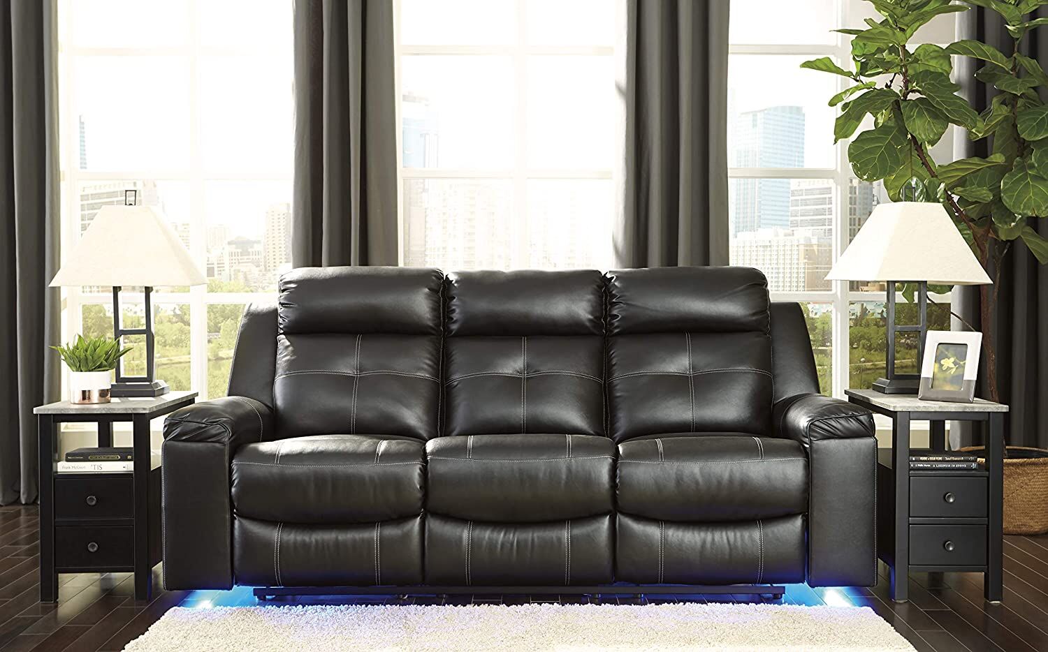 Signature Design by Ashley Kempten Faux Leather Reclining Sofa - Image 3
