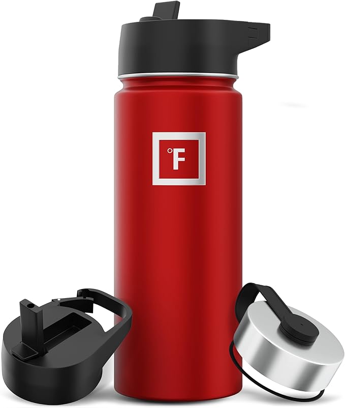 IRON °FLASK 18 oz Stainless Steel Water Bottle – Fire Red - Image 2