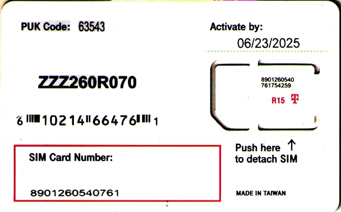T-Mobile Prepaid SIM Card - Image 3