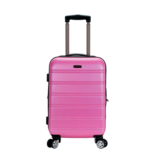 Rockland Melbourne Lightweight Expandable Hardside Spinner Wheel Luggage – Pink