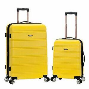 Rockland Melbourne Lightweight Expandable Hardside Spinner Wheel Luggage – Pink - Image 4