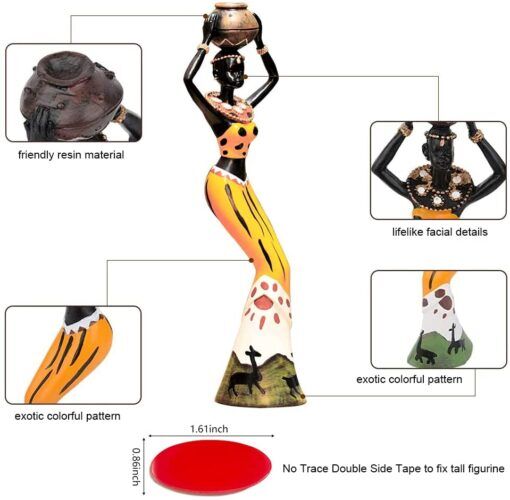 Rayberro 3 Pack African Women Sculpture - Image 3