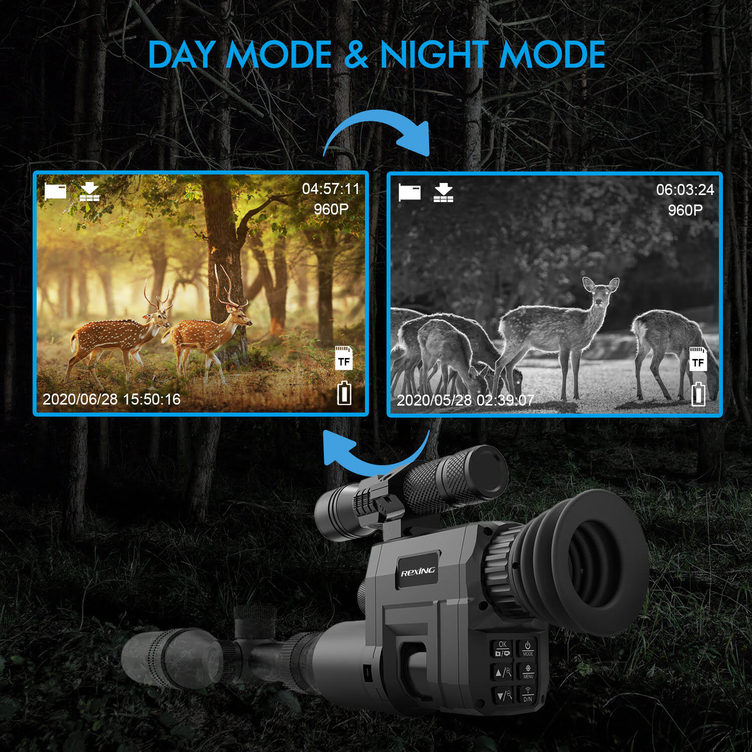 Rexing NVS1 Digital Infrared Night Vision Scope - Camera - Image 4