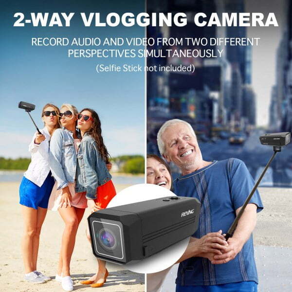 Rexing A1 Two Way Action Camera - Front & Back - Image 4