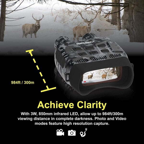 Rexing B1 (Digital Camo) Night Vision Goggles Binoculars - Image 3