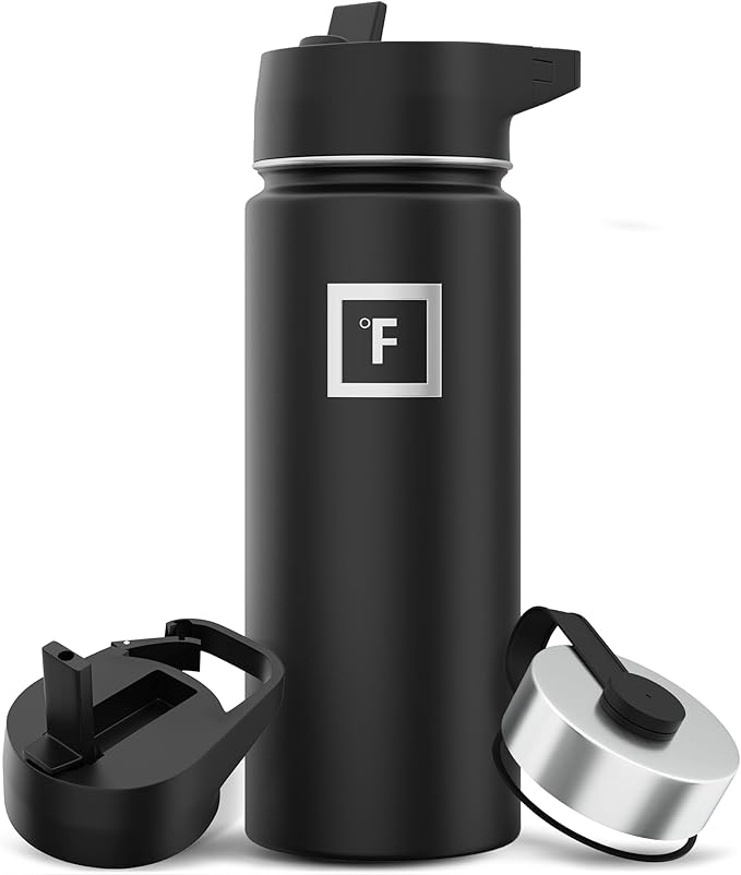 IRON °FLASK 18 oz Stainless Steel Water Bottle – Midnight Black - Image 2