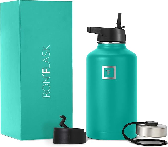 IRON °FLASK 64 oz Stainless Steel Water Bottle – Aquamarine - Image 2