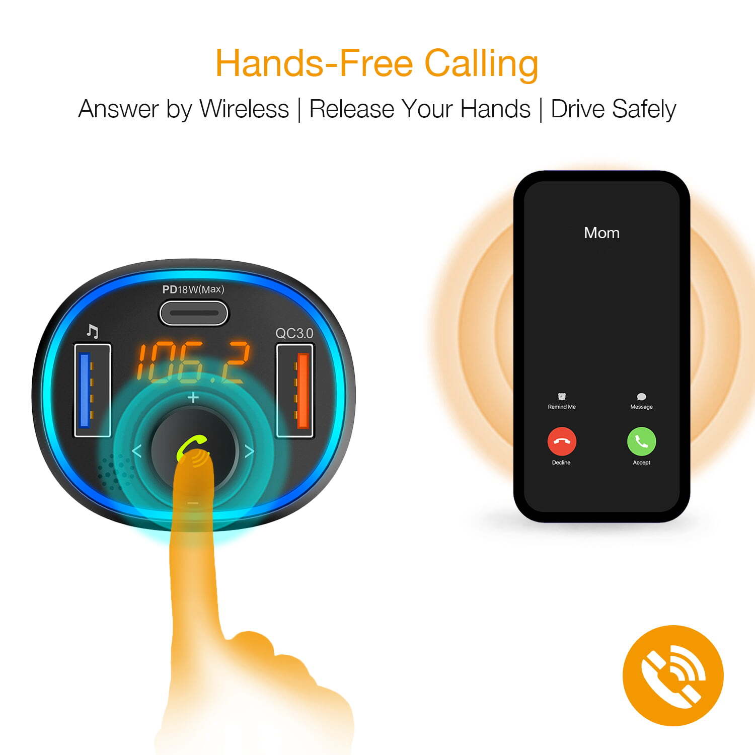 Rexing FM3 Bluetooth 5.0 FM Transmitter Car Charger - Image 4