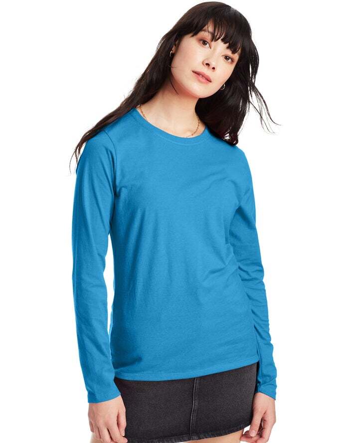 Hanes Women’s Long Sleeve Cotton T-Shirt