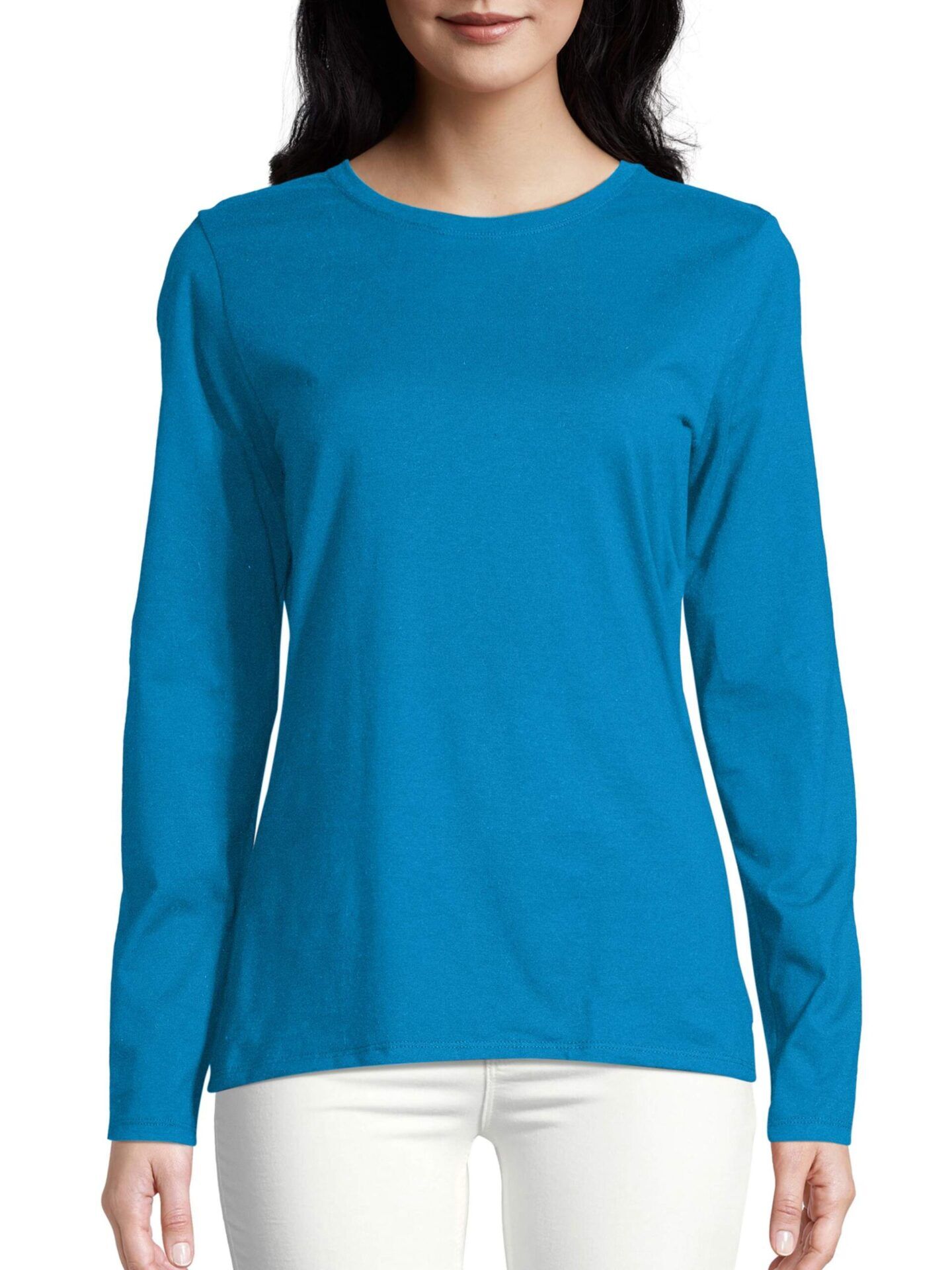 Hanes Women’s Long Sleeve Cotton T-Shirt - Image 2