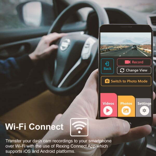 Rexing V1-4K Ultra HD Car Dash Cam with Wi-Fi - Image 3