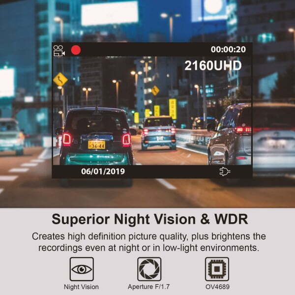 Rexing V1-4K Ultra HD Car Dash Cam with Wi-Fi - Image 7