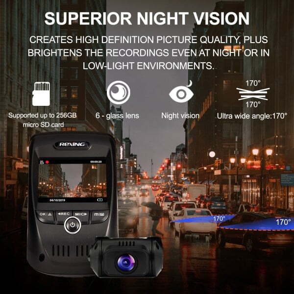 Rexing V1P Max 4K UHD Dual Channel Dash Cam - Image 3