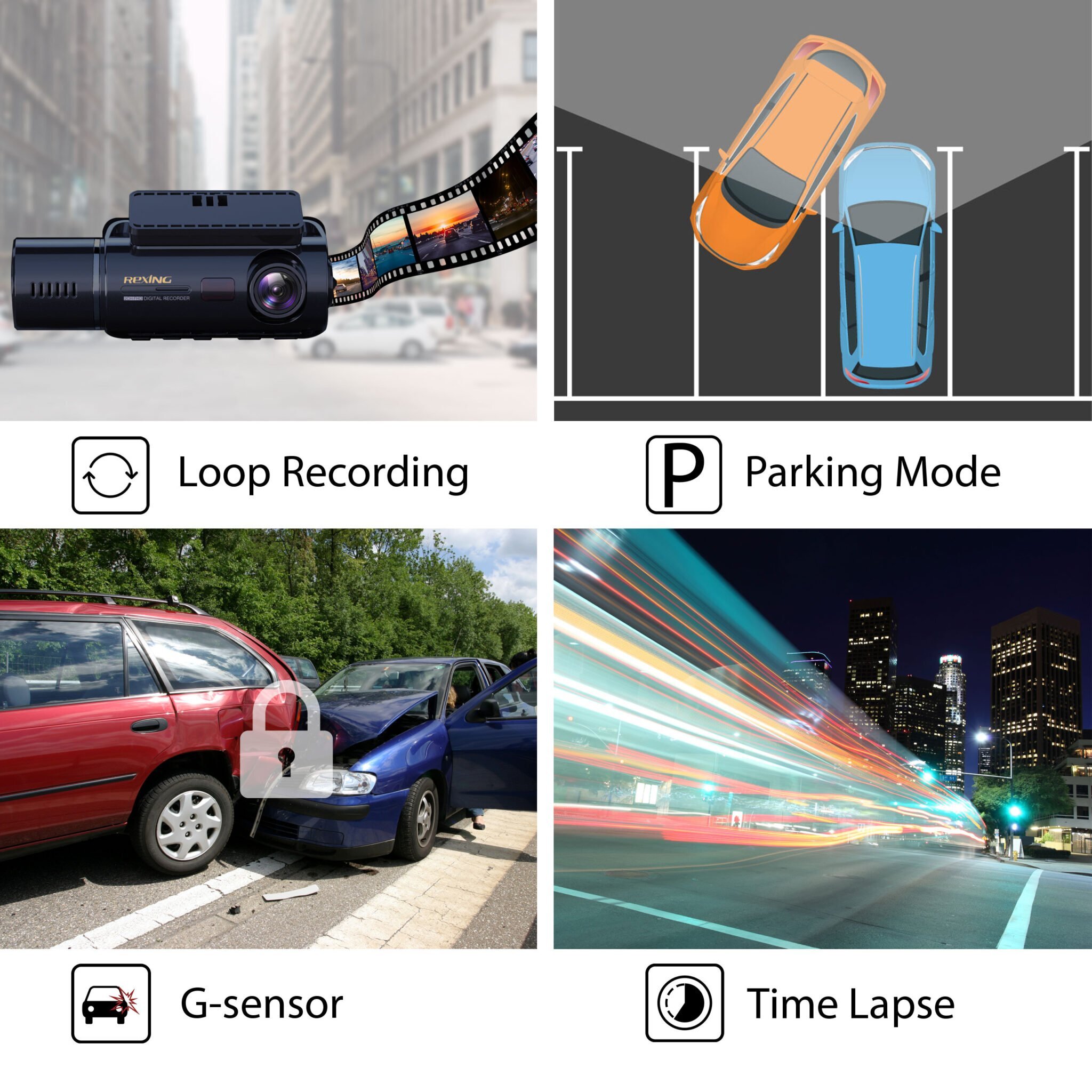 Rexing V3 Dual‑Channel Dash Cam Bundle - Image 6
