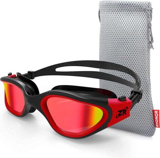 ZIONOR G1 Polarized Swimming Goggles – Mirror Red