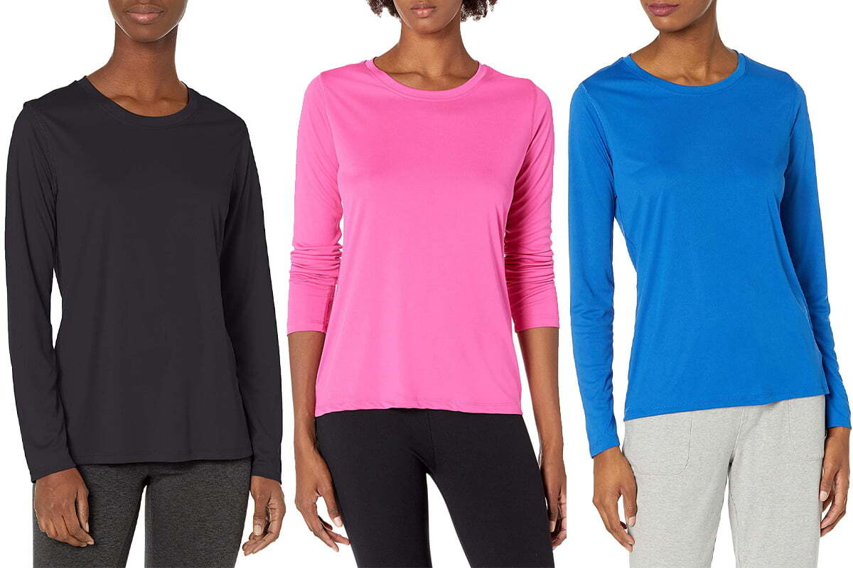 Hanes Women’s Long Sleeve Cotton T-Shirt - Image 4