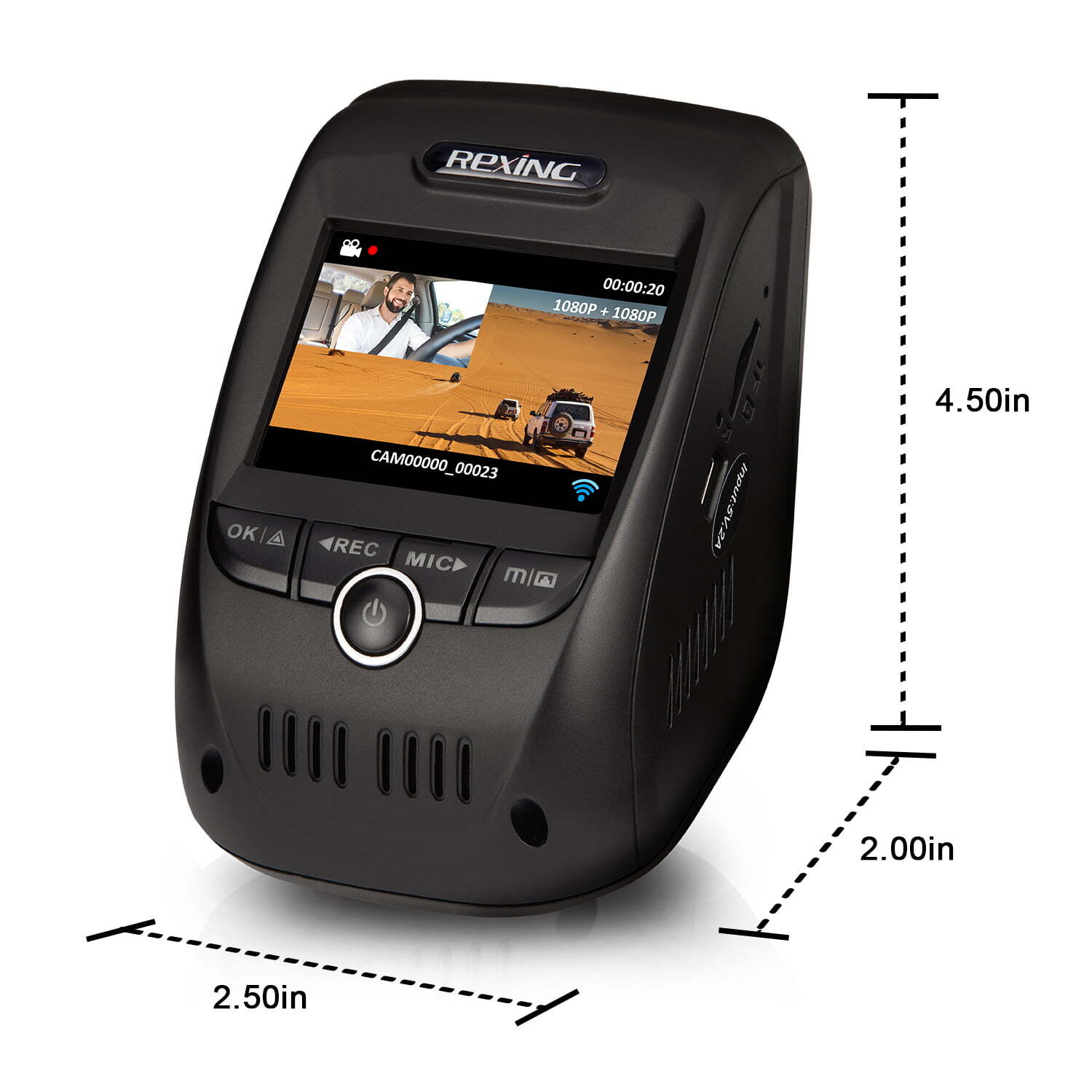 Rexing V1P Pro Dual 1080p Dash Cam with Wi-Fi & GPS - Image 10