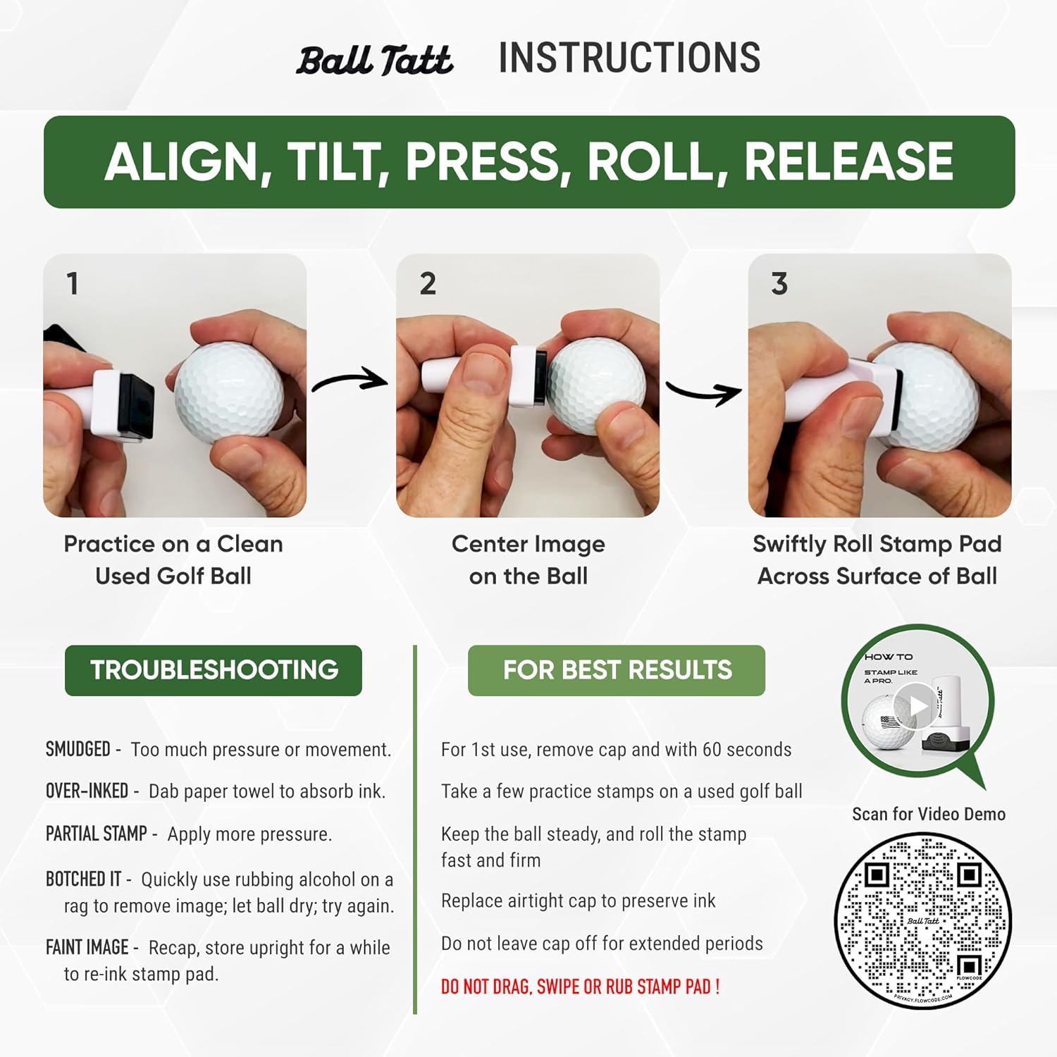 Ball Tatt Self‑Inking Golf Ball Stamp - Image 7