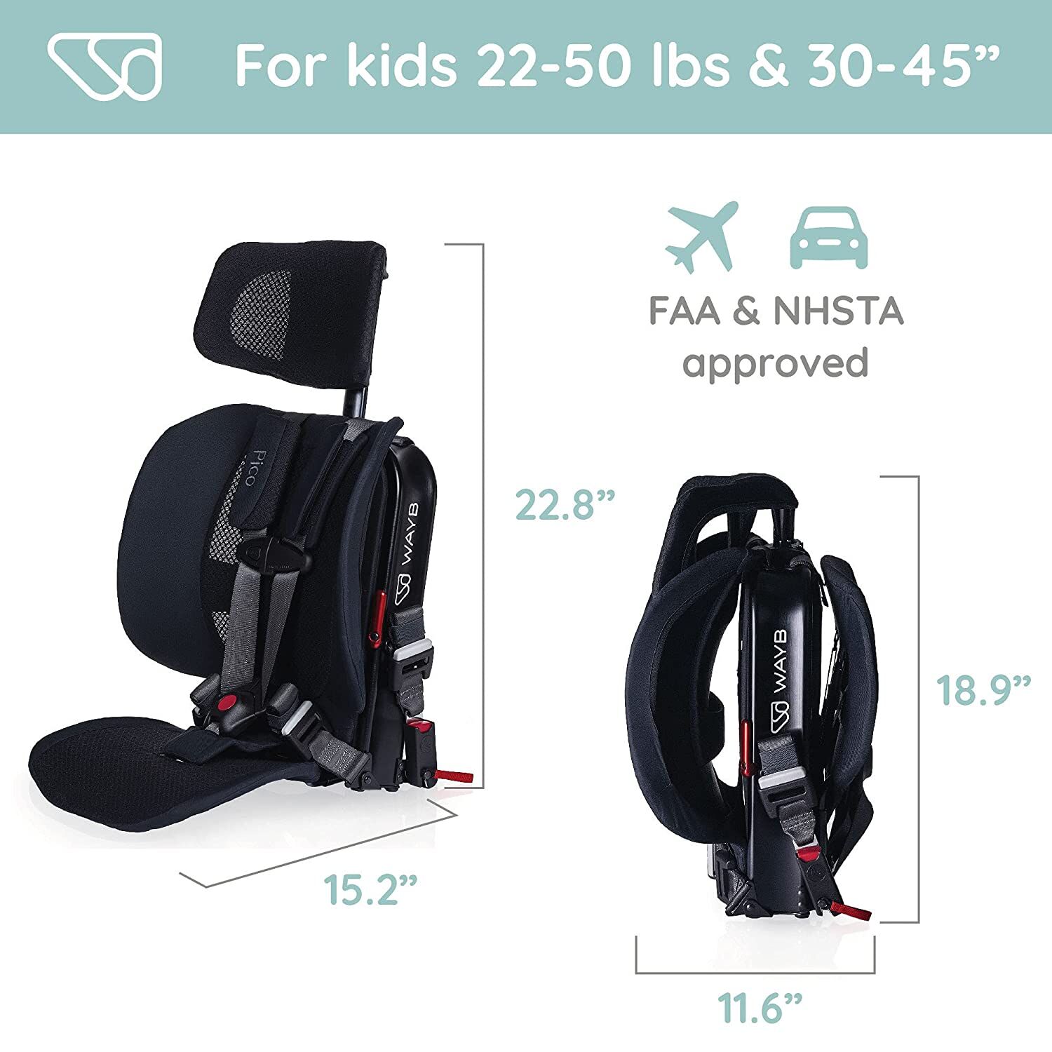 WAYB Pico Travel Car Seat – Foldable Seat for Air & Road - Image 6
