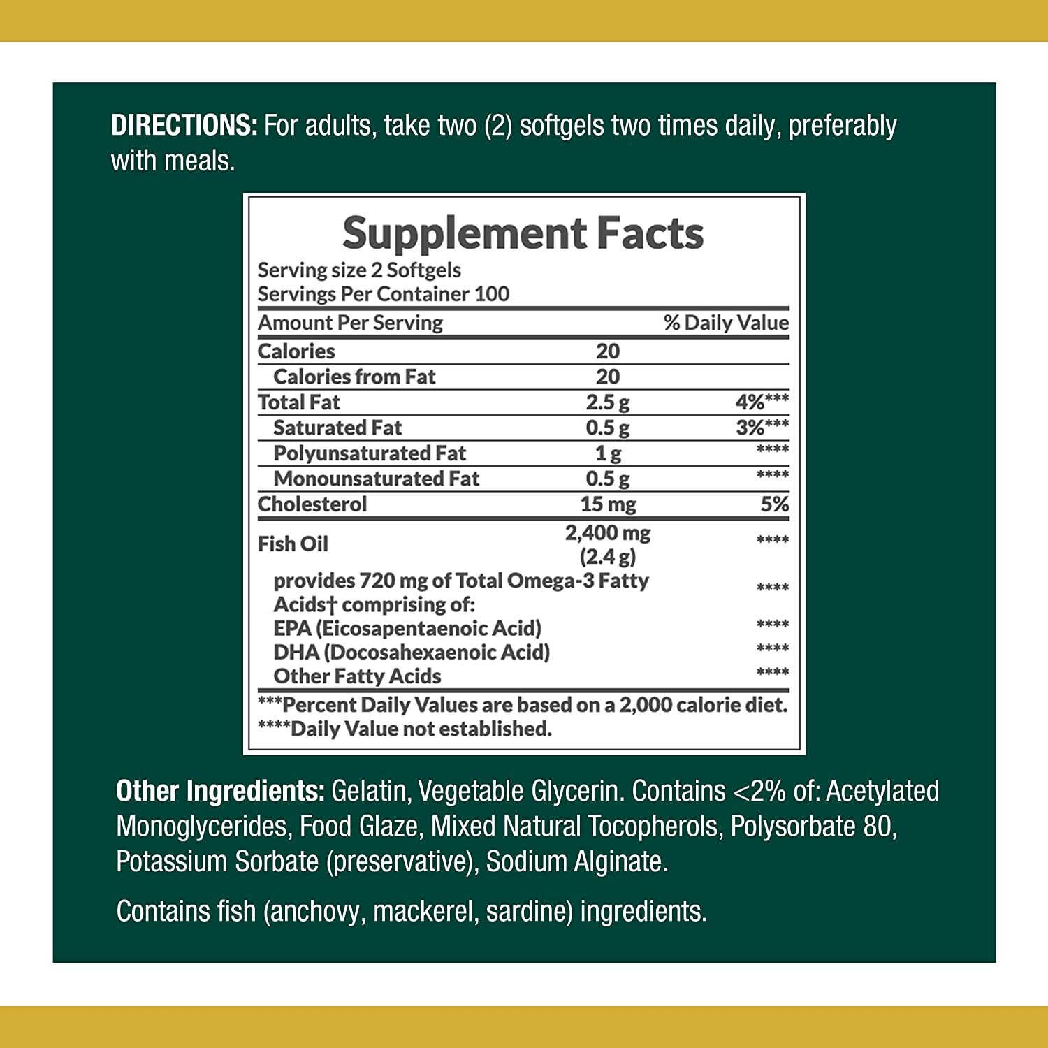 Nature's Bounty Fish Oil Omega 3 Supplements - Image 3