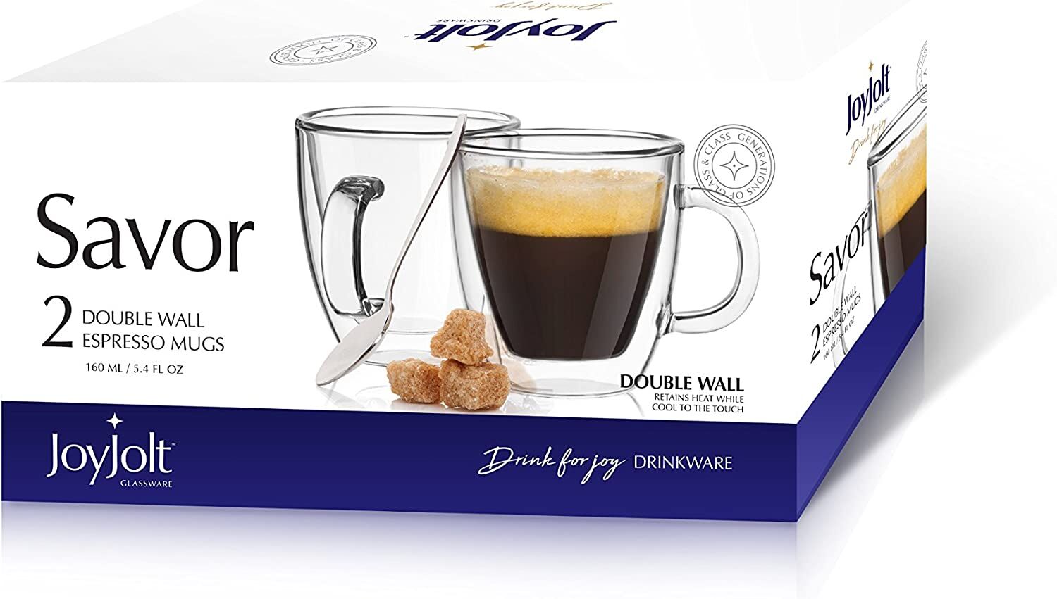 JoyJolt Savor Double‑Wall Espresso Glasses – 5.4 oz Set of 2 - Image 6
