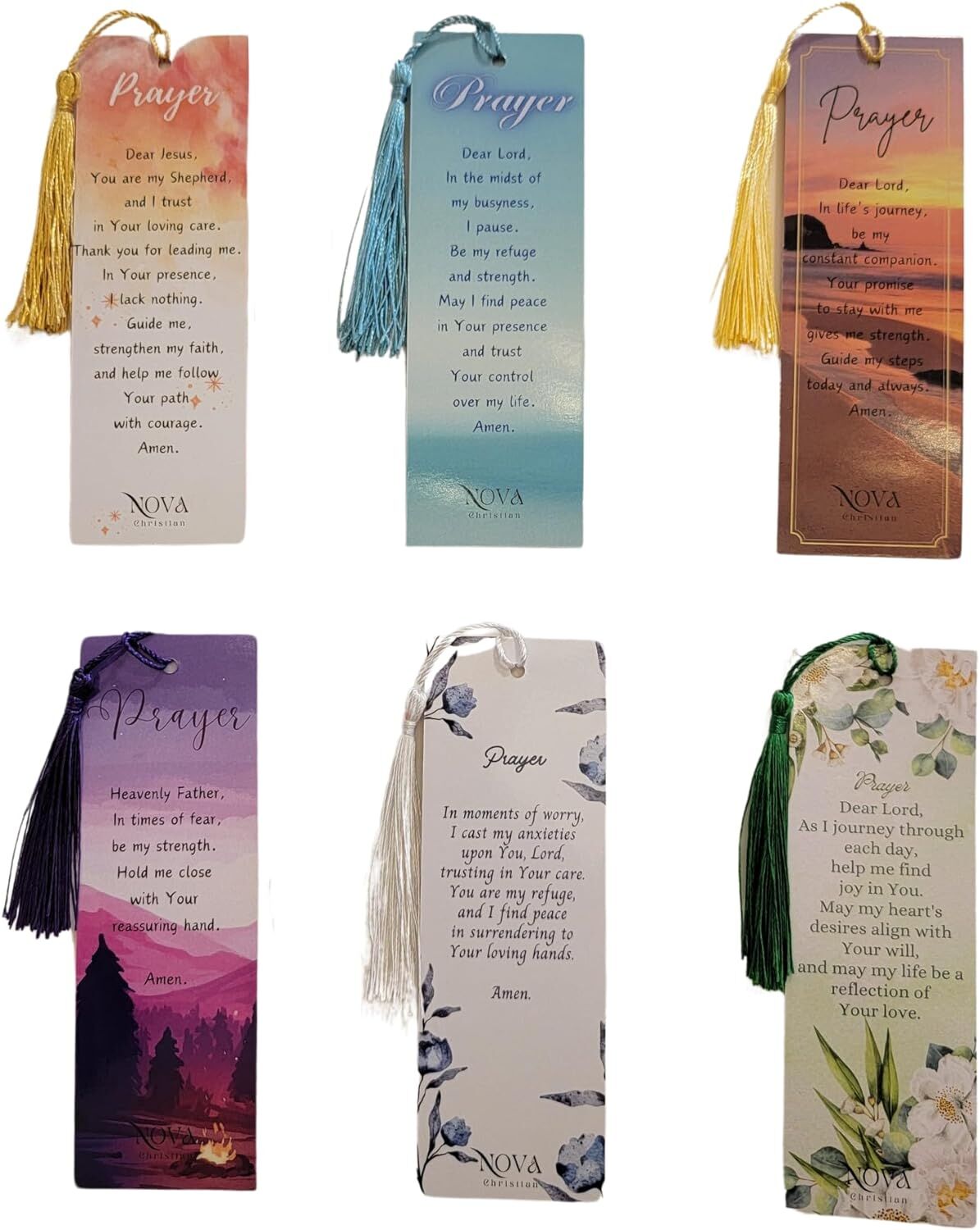 NC Set of 12 Bible Verse Bookmarks with Prayers - Image 4