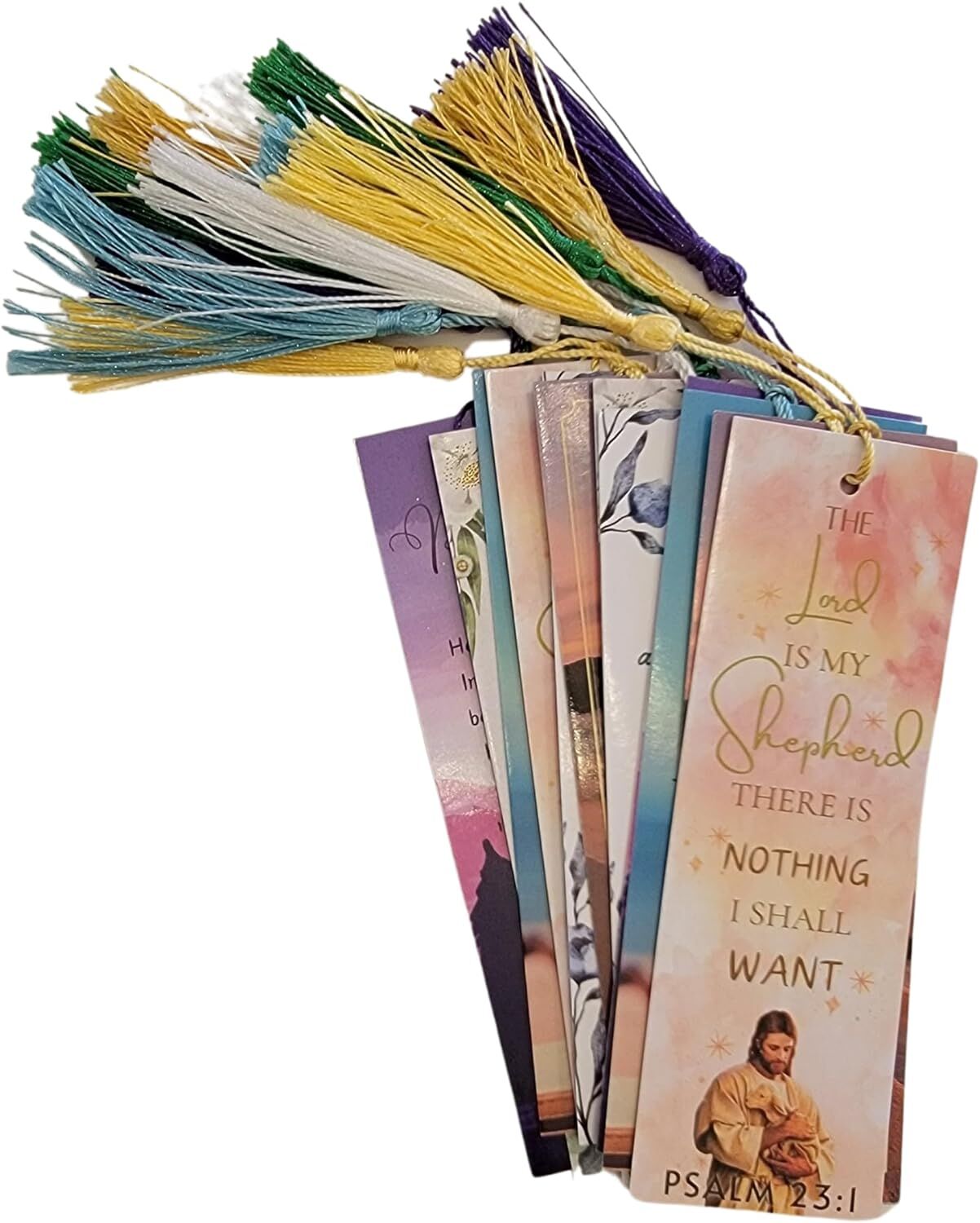 NC Set of 12 Bible Verse Bookmarks with Prayers