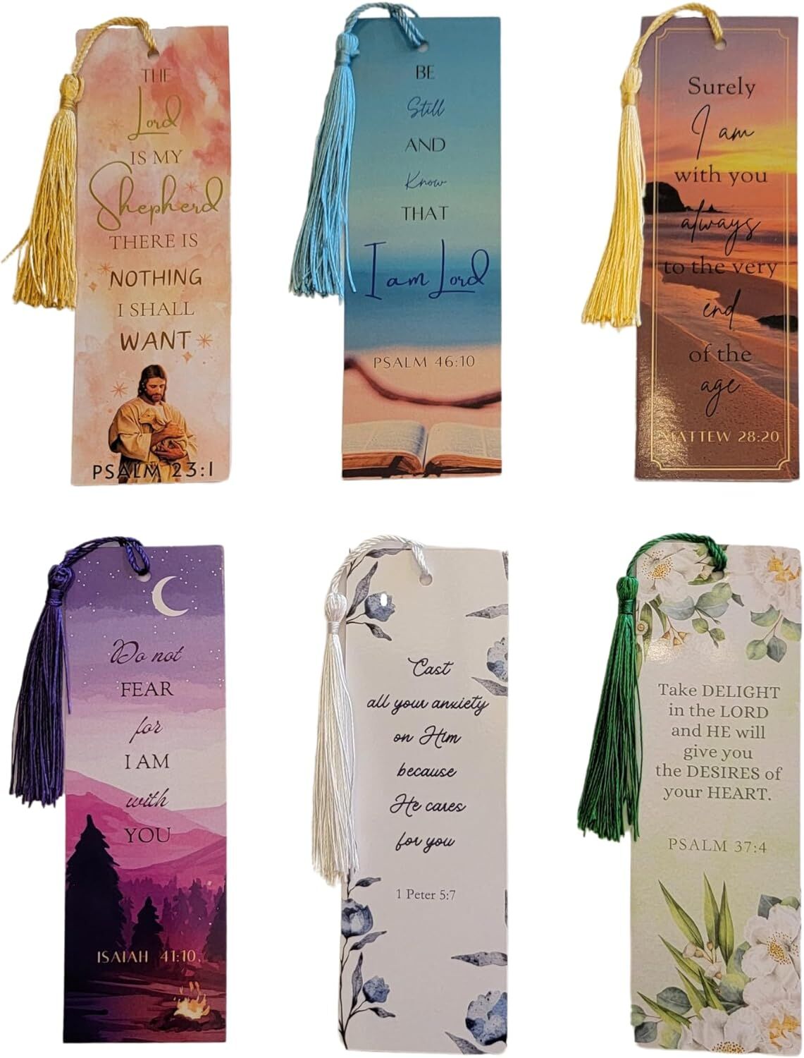 NC Set of 12 Bible Verse Bookmarks with Prayers - Image 2