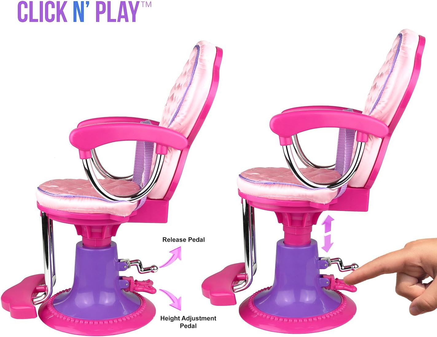 Click N' Play Doll Salon Chair with Accessories - Image 3