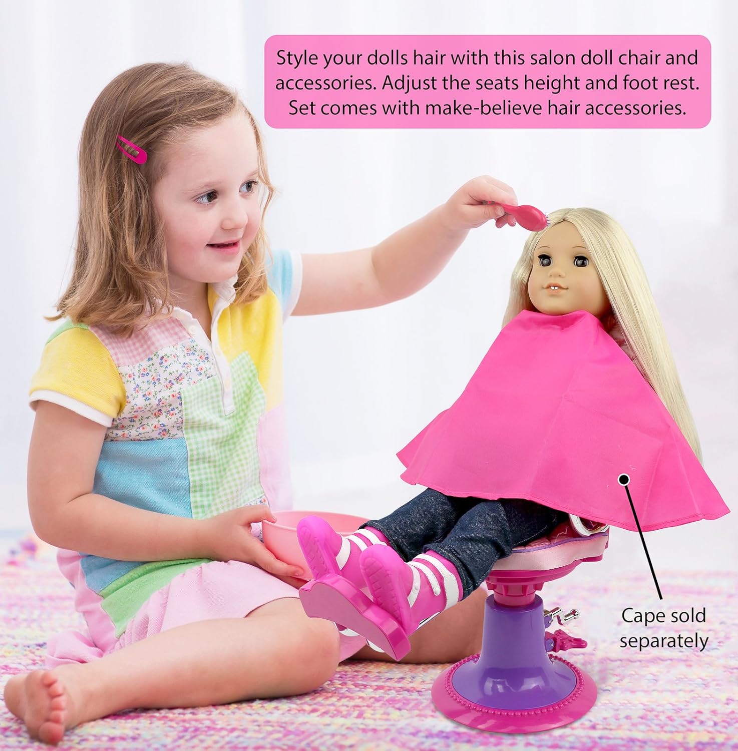Click N' Play Doll Salon Chair with Accessories - Image 4