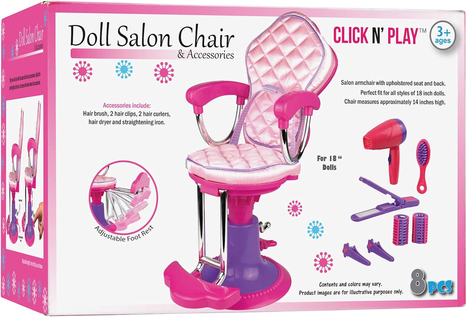 Click N' Play Doll Salon Chair with Accessories - Image 5