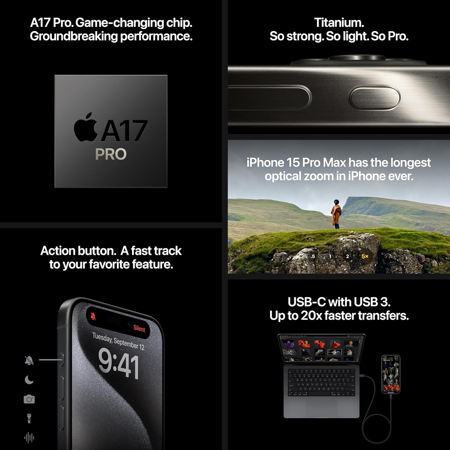 Apple iPhone 15 Pro Max – 256GB Natural Titanium - Image 4
