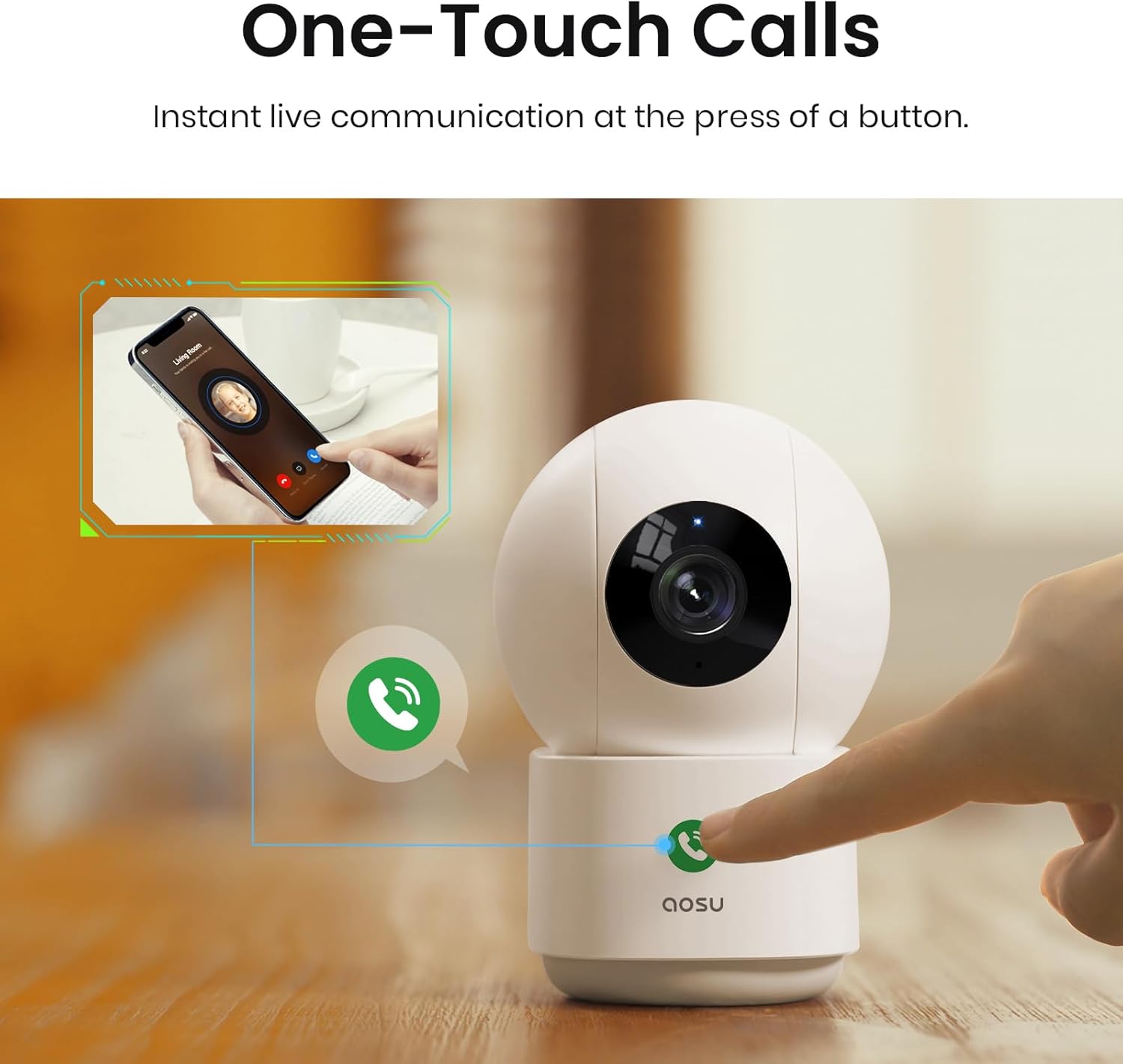 AOSU 2K Security Camera — 360 Degree indoor camera - Image 2